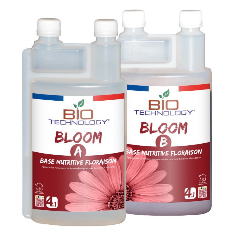 BIO TECHNOLOGY® OFFICIEL - Bloom A + B - Engrais et additifs complets pour la culture indoor