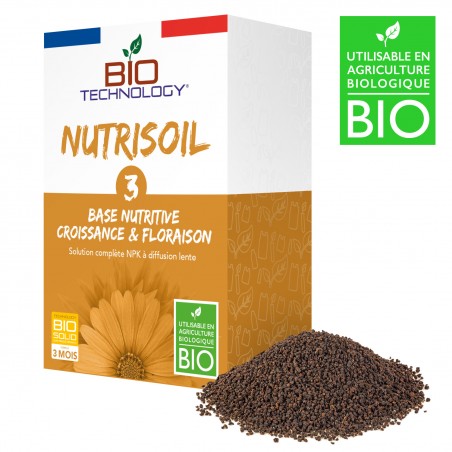 Nutrisoil 3 - Base nutritive Croissance et Floraison (formule 3 mois d'engraissage, à mélanger au terreau)