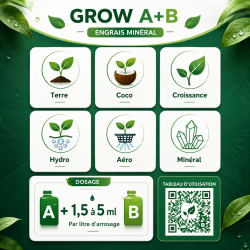 Liquid Grow A+B - Fertilizante y abono de crecimiento- Bio Technology-