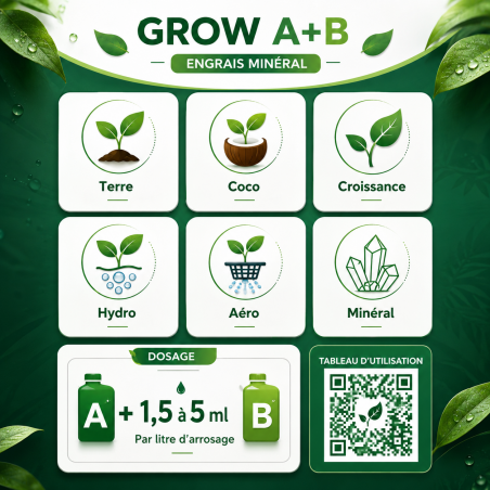Liquid Grow A+B - Fertilizante y abono de crecimiento- Bio Technology-