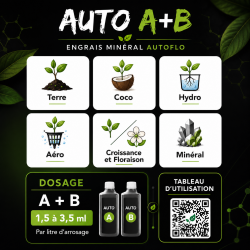Liquid Autoflo A+B- Fertilizante para autoflorecientes y para la cultura de interior